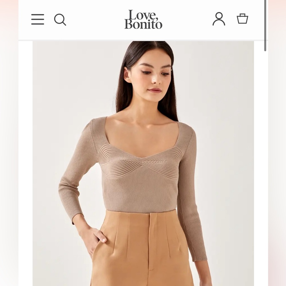 Love Bonito knit bustier top